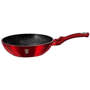

BERLINGERHAUS Pánev Wok s mramorovým povrchem 30 cm Burgundy Metallic Line