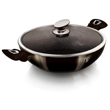 

BERLINGERHAUS Wok pánev s poklicí a mramorovým povrchem 30 cm Shiny Black Edition