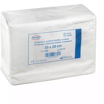 

Panep Kompresy z gázy 8vrstvé nesterilní 100 ks 10 × 20 cm