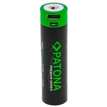 

PATONA baterie 18650 Li-lon 3300mAh PREMIUM 3,7V s USB-C nabíjením a PCB ochranou
