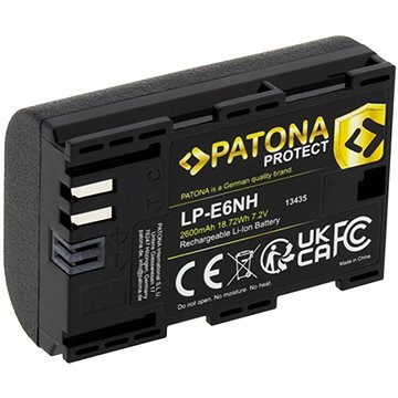 

PATONA pro Canon LP-E6NH 2600mAh Li-Ion Protect EOS R5/R6