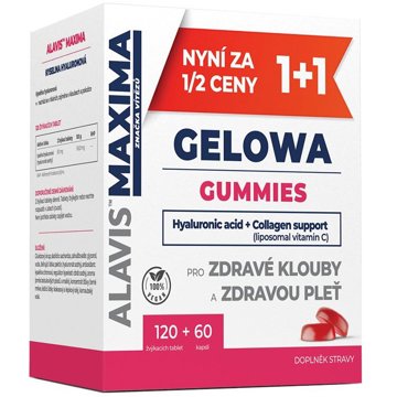 

ALAVIS MAXIMA Gelowa Gummies 120 tablet + 60 kapslí
