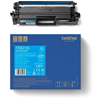 

Brother TN-821XLC azurový