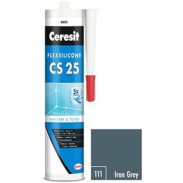 

Ceresit Sanitární silikon CS 25 iron grey, 280 ml