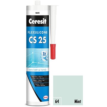 

Ceresit Sanitární silikon CS 25 mint, 280 ml