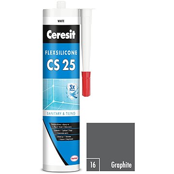 

Ceresit Sanitární silikon CS 25 graphite, 280 ml