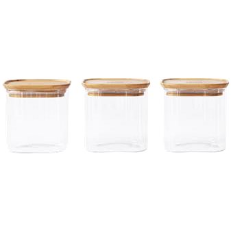 

Pebbly PKV-015 Set 3ks skleněných dóz, 800 ml