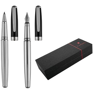 

PIERRE CARDIN CHRISTOPHE sada roller + plnicí pero, černo-stříbrná