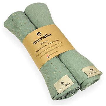 

Maceshka Mušelínová plena Nature 2ks Khaki zlatý puntík+ Khaki