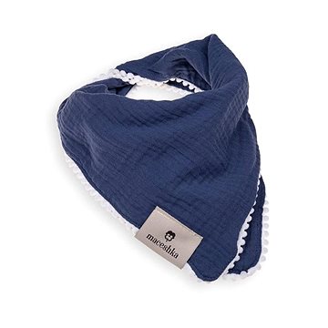 

Maceshka Slintáček Nature dvojitý s ozdobným okrajem Indigo, pompony