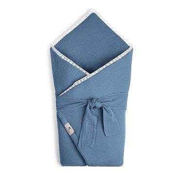 

Maceshka Mušelínová zavinovačka s ozdobným okrajem blue jean, krajka