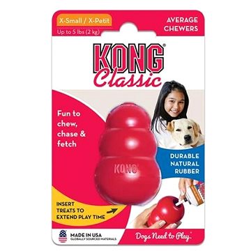 

Kong Classic gumová hračka XS, 5,7 × 3,6 × 3,6 cm, červená