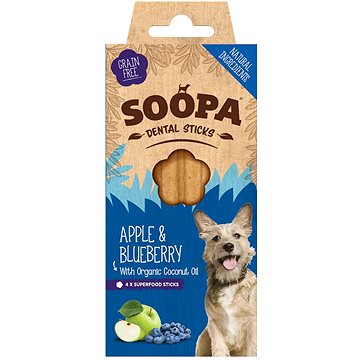 

Soopa Dentální tyčinky s jablkem a borůvkou 100 g