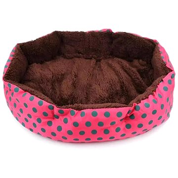 

Bensons Polstrovaný pelíšek pro psa 35 × 37 cm, červený s puntíky