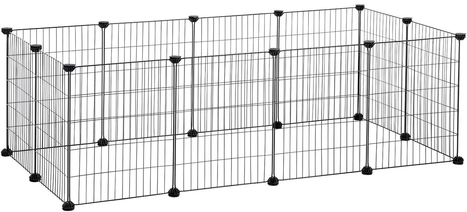 

Songmics Ohrádka pro hlodavce, kovová, volnoběh 143 × 73 × 46 cm