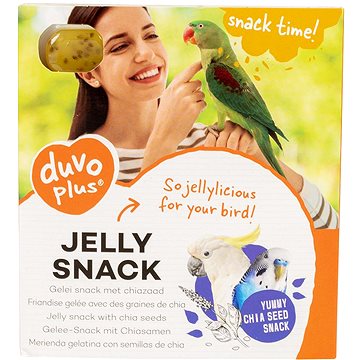 

DUVO+ Jelly snack pro papoušky, želé pochoutky s chia semínky 12 × 5 g