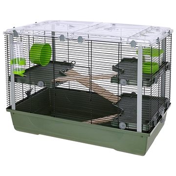 

Kerbl Klec pro malá zvířata Eva 23, 79 × 45 × 60 cm, olivově zelená/černá