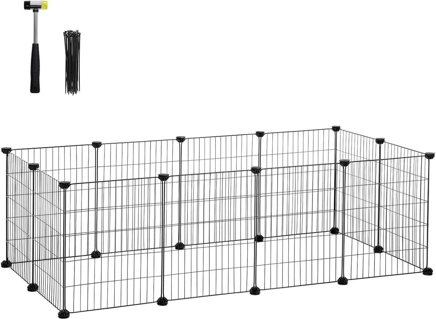 

Houseland Ohrádka pro zvířata Rodrigo 143 cm, černá