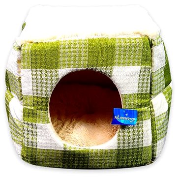 

PetProducts Zelenobéžový pelíšek / kukaň pro psy - 35 × 35 × 35 cm