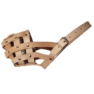 

Palkar kožený náhubek pro psy vel. 1, 20 × 6 cm, přírodní