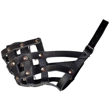 

Palkar kožený náhubek pro psy vel. 5, 36 × 10 cm, černý