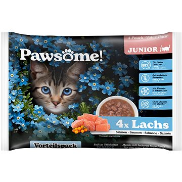 

Pawsome! Junior s lososem Multipack 4x85 g