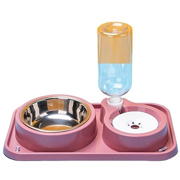 

Surtep DvojMiska se zásobníkem vody Set 3v1 500 ml, barva Růžová
