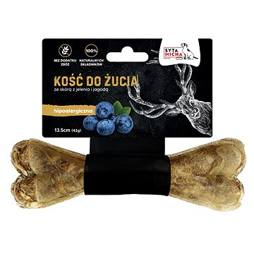 

Syta micha Psí žvýkací kost hypoalergenní jelen s borůvkami 13,5 cm