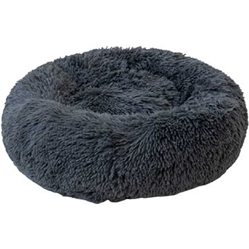 

Petproducts Tmavě šedý fluffy pelíšek 58 × 58 × 14 cm
