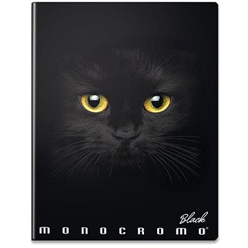 PIGNA Monocromo Black A4 šitý, náhodný motiv, linka