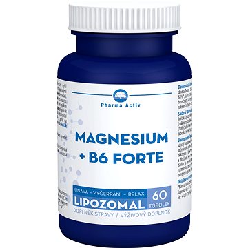 

Pharma Activ Magnesium + B6 Forte Lipozomal 60 tobolek