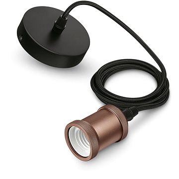 

Philips Interiérový černý textilní závěsný kabel s objímkou E27
