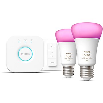 

Philips Hue LED Základní sada 2 ks Bluetooth žárovek, můstek Bridge, dálkový ovladač