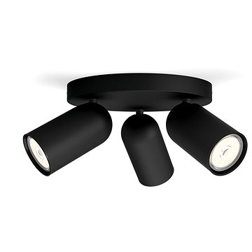 

Philips Pongee bodové svítidlo 3 × GU10 5,5 W, bez zdroje, IP20, černé