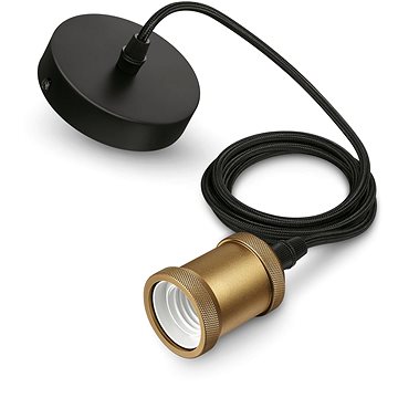 

Philips Vintage závěsný K,abel 2m s objímkou E27 max. 40 W, IP20, zlaté