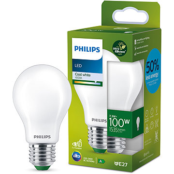 

Philips LED 7,3-100W, E27, 4000K, mléčná, A