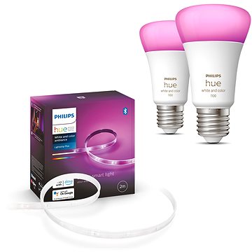 

Philips Hue Lightstrip Plus V4 + Philips Hue White and Color Ambiance 9W 1100 E27 2ks