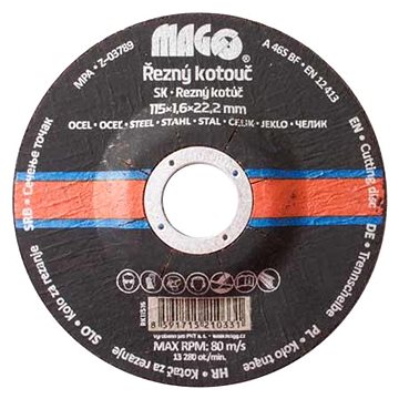 

MAGG Řezný kotouč na kov 115x1,6x22,2mm