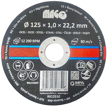 

MAGG Řezný kotouč na kov 125x1,0x22,2mm