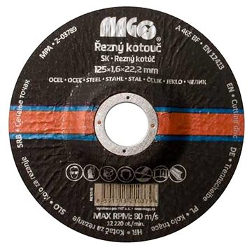 

MAGG Řezný kotouč na kov 125x1,6x22,2mm