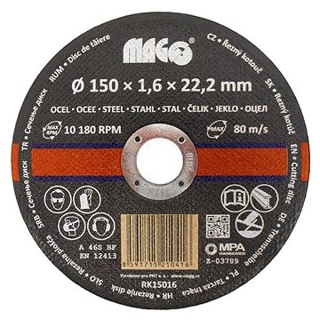 

MAGG Řezný kotouč na kov 150x1,6x22,2mm
