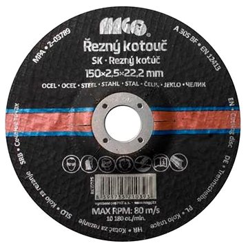 

MAGG Řezný kotouč na kov 150x2,5x22,2mm