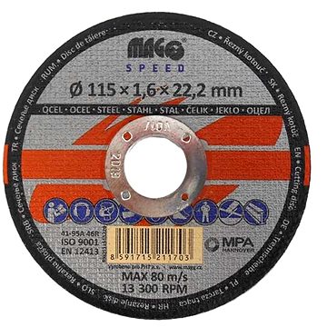 

MAGG SPEED Řezný kotouč na kov 115x1,6x22mm