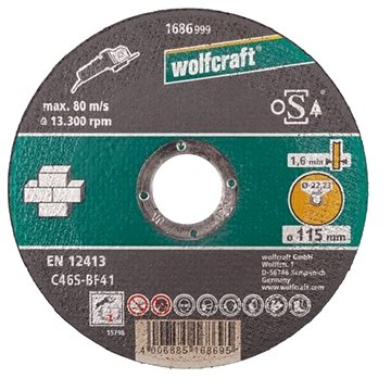 

WOLFCRAFT - Kotouč řezací na kámen 115mm