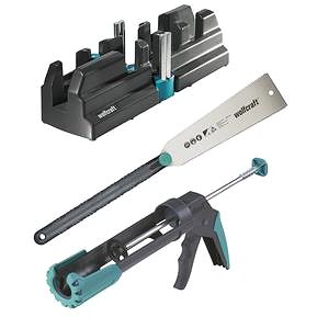 

WOLFCRAFT - Sada pro připevnění soklů a lišt (pilka, pokosnice, pistole)