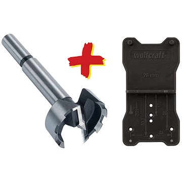 

WOLFCRAFT - Vrták Forstnerův 35x90mm a vrtací pomůcka, sada