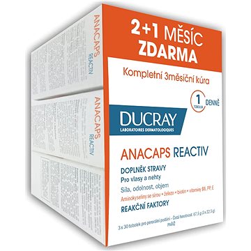 DUCRAY Anacaps Reactiv TRIO (2+1 zdarma) - Doplněk stravy