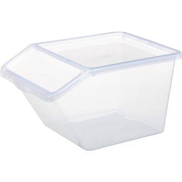 

Plast Team Úložný box 40 l, 39,5 × 57,5 × 31,3 cm Basic box, čirý šikmý