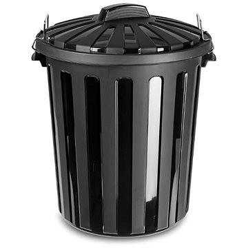 

Plastic Forte POPELNICE CITY Koš na odpad 51 l ČERNÝ s víkem