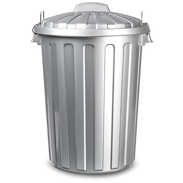 

Plastic Forte POPELNICE Koš na odpad 31 l STŘÍBRNÝ s víkem